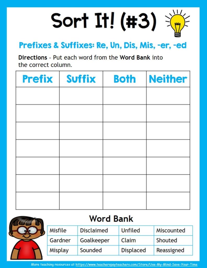 How to Teaching Prefixes and Suffixes in a Fun Way Words For Prefixes And Suffixes Worksheet