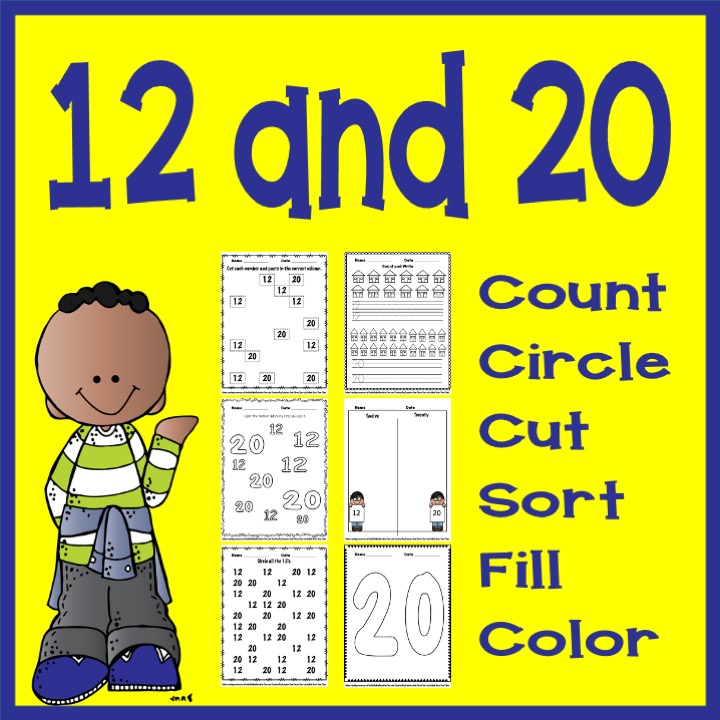 Numbers 12 And 20 Worksheets